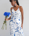 Differently: Bias Maxi Dress – Sapphire Sea