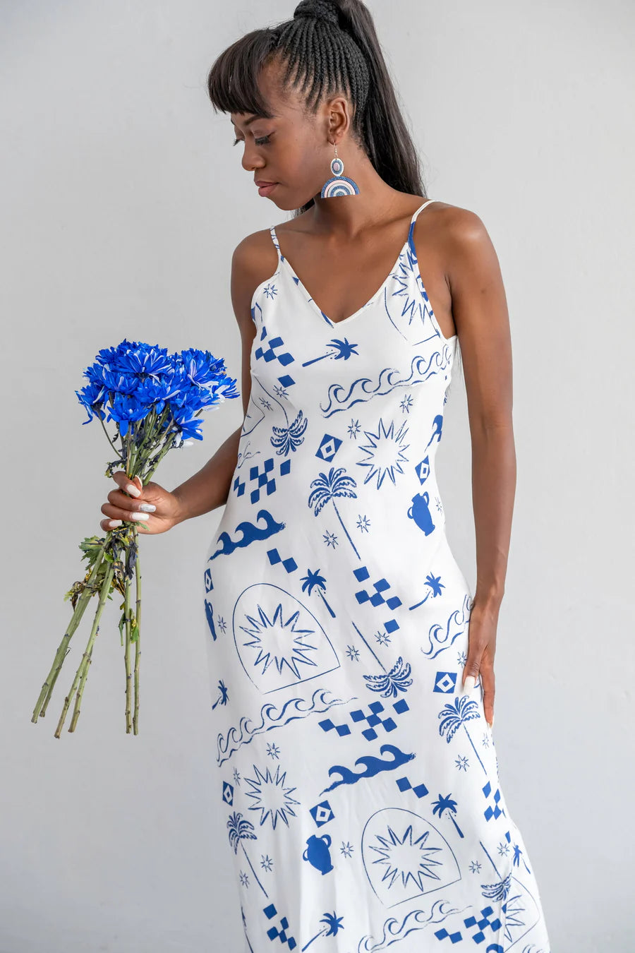 Differently: Bias Maxi Dress – Sapphire Sea