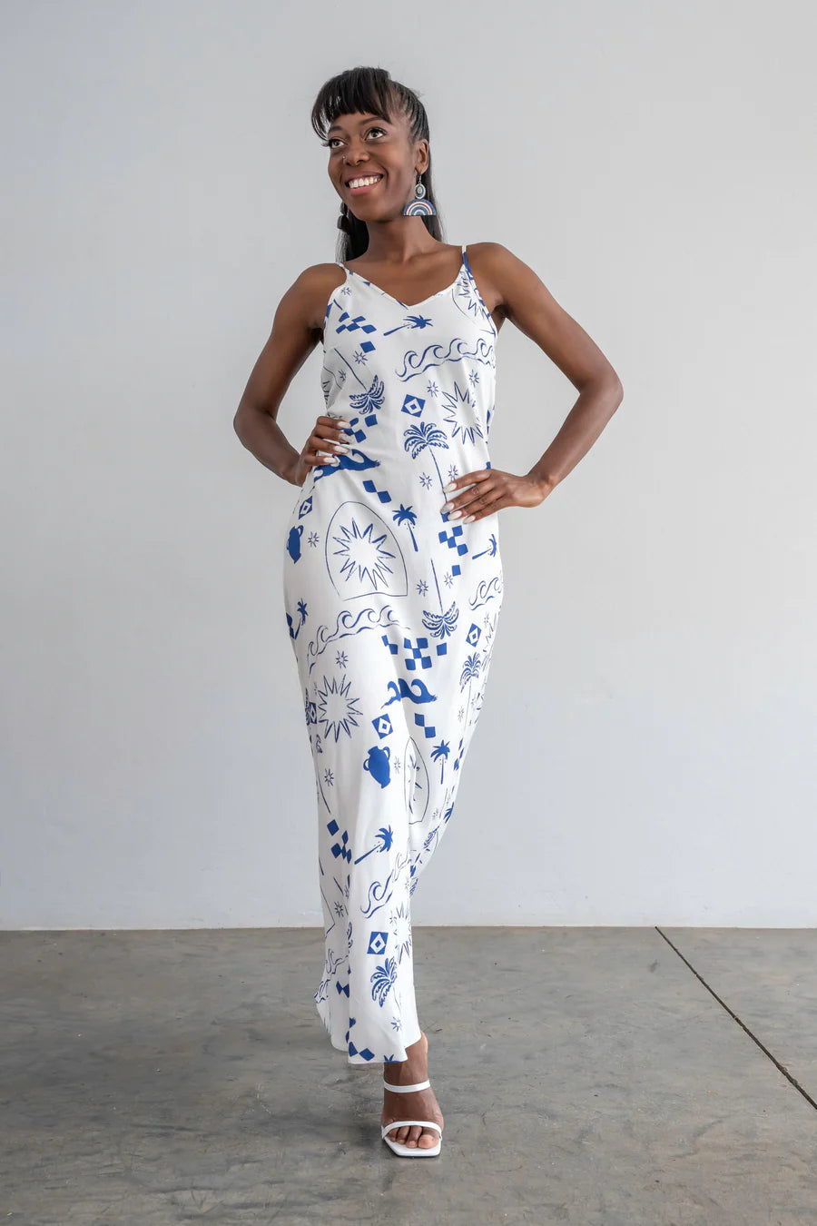 Differently: Bias Maxi Dress – Sapphire Sea