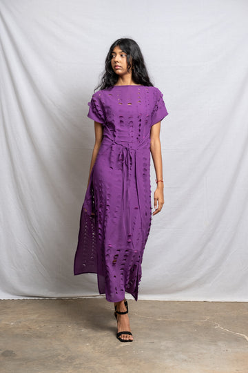 Isabel de Villiers: LC Apron Dress - Plum