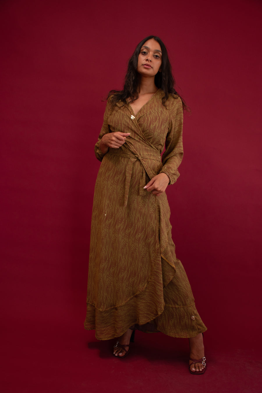 Sari for Change: The Caramel Drop Wrap Dress