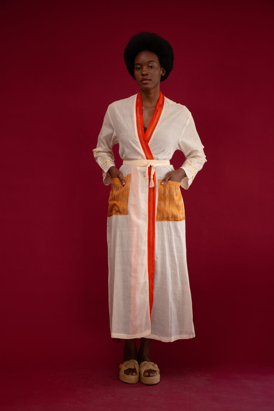 Sari for Change: The Orange Cream Kimono