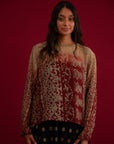 Sari for Change: The Red Vine Top