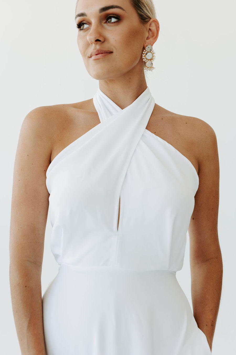 Cfisticated Dress Rental : The White Halterneck Dress