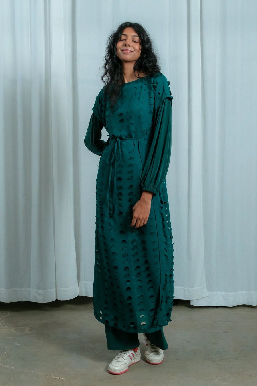 Isabel de Villiers: LC Apron Dress - Forrest Green