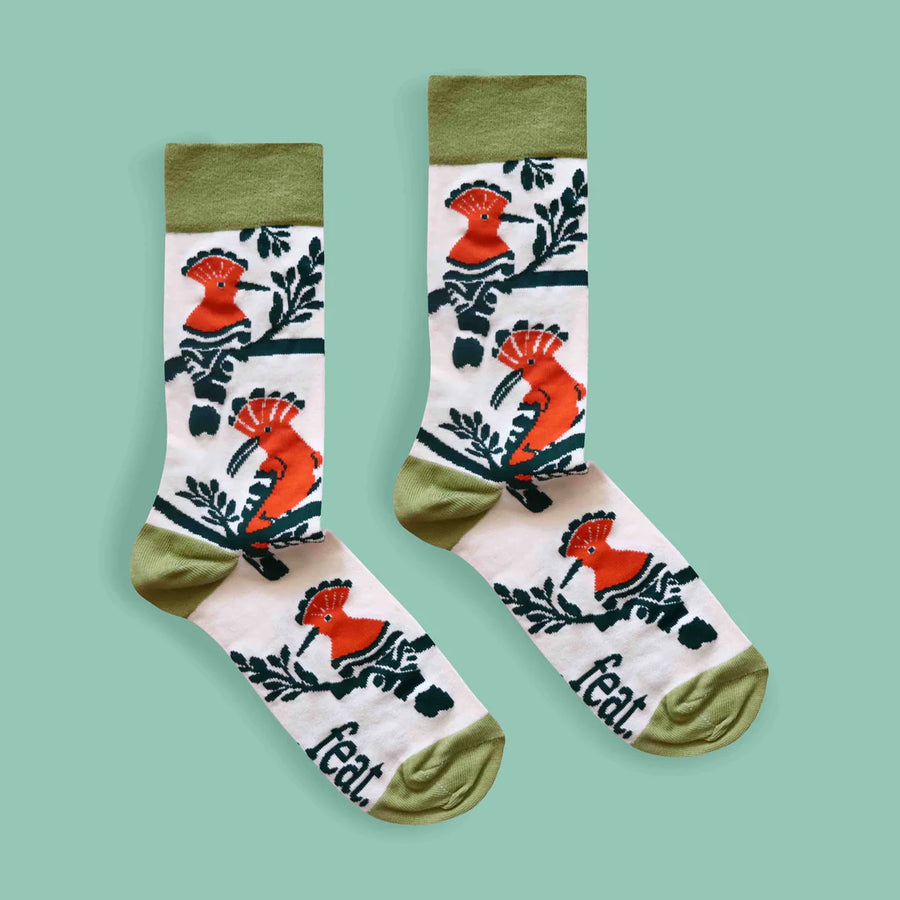 Feat. : Mens Hoopoe Bird Socks