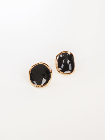 Nina Bosch: Petal Earrings - Black