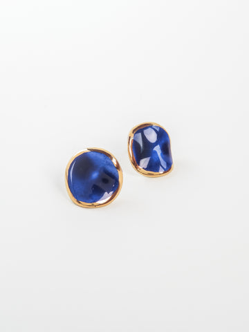 Nina Bosch: Petal Earrings - Blue