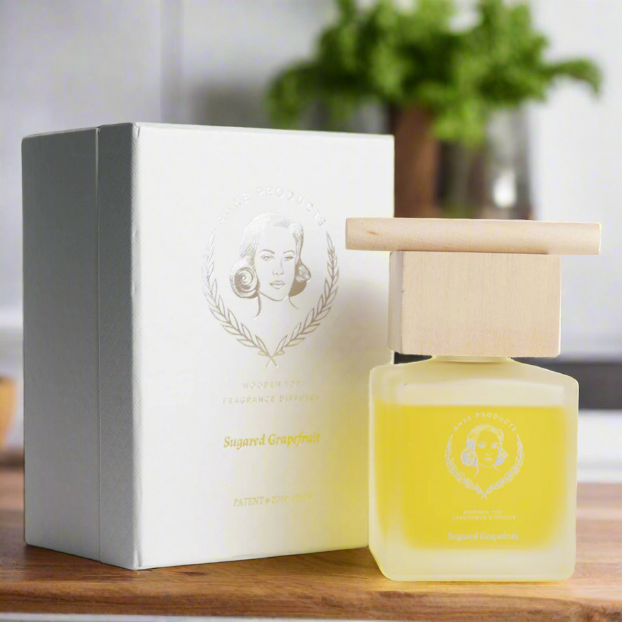 Anke: Wooden Top Fragrance Diffuser 160ml - Sugared Grapefruit