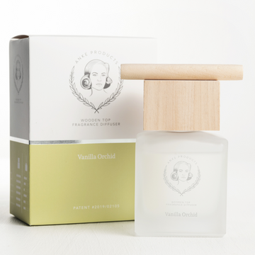 Anke: Wooden Top Fragrance Diffuser 120ml - Vanilla Orchid