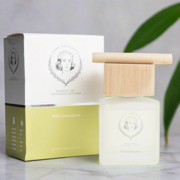 Anke: Wooden Top Fragrance Diffuser 120ml - Wild Lemongrass