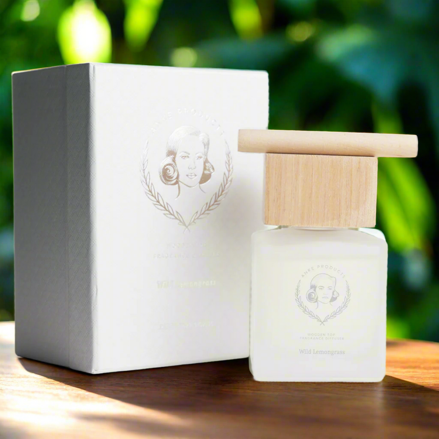 Anke: Wooden Top Fragrance Diffuser 160ml - Wild Lemongrass