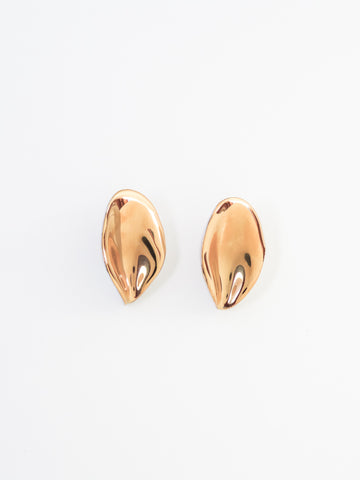 Nina Bosch: Flora Leaf Earrings - Gold