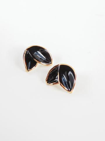 Nina Bosch: Wild Orchid Earrings - Black